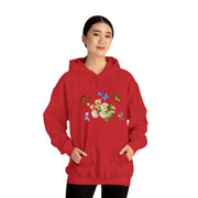 Flowers and Birds Hoodie, Nature Gift Shirt, Floral Hoodie, Birds and Butterflies, Flowers and Butterflies Hoodie, Florist Gift, Graphic Top