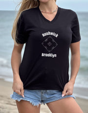 Bushwick Brooklyn Street Games V-Neck T-Shirt, Skelly Board , Skully, Skelzie, Bushwick Pride, Nostalgic  T-Shirt, Bushwick Gift T-Shirt