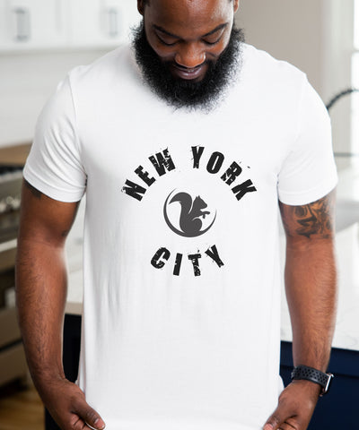 New York City Squirrel T-Shirt, New York Cool Squirrel Tee, Unisex Shirt, Unisex Gift TShirt Funny Crew Neck Tee Graphic Urban Top, City