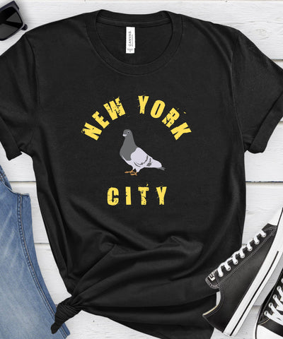 New York Pigeon T-Shirt, New York Pride, Funny Gift T-Shirt, NYC Pride, Unisex Gift TShirt Funny Crew Neck Tee Graphic Urban Top, City Shirt