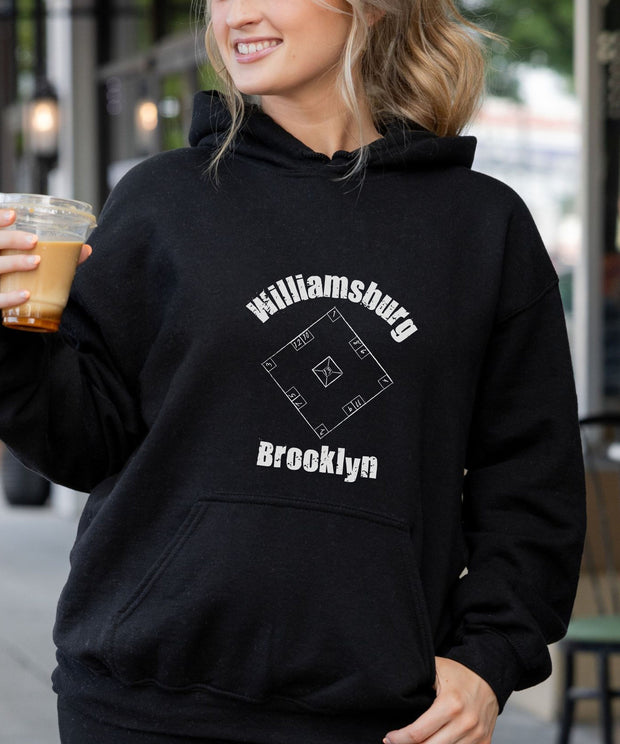 Williamsburg Brooklyn Street Games Hoodie, Skelly Board, Skelzy Skully,  Williamsburg Pride, Williamsburg Childhood, Boyfriend Gift Hoodie