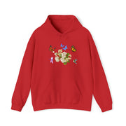 Flowers and Birds Hoodie, Nature Gift Shirt, Floral Hoodie, Birds and Butterflies, Flowers and Butterflies Hoodie, Florist Gift, Graphic Top