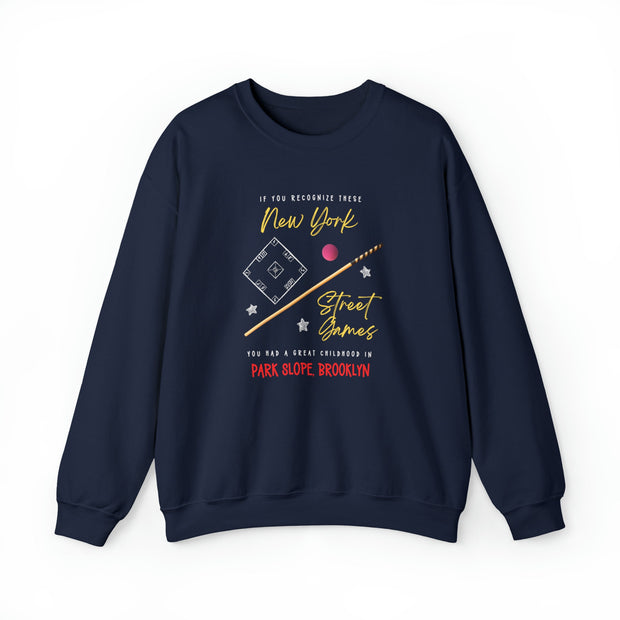 Park Slope Brooklyn, Street Games Sweatshirt, Skelly Board , Skully Skelzie, Stickball, Brooklyn Pride, Park Slope Gift, Unisex Sweatshirt