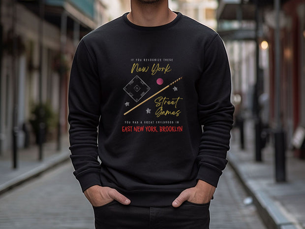 East New York, Brooklyn Street Games Sweatshirt, Skelly, Skully, Skelzy, Stickball, Brooklyn Pride, East New York Gift, Unisex Sweatshirt