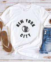 New York City Squirrel T-Shirt, New York Cool Squirrel Tee, Unisex Shirt, Unisex Gift TShirt Funny Crew Neck Tee Graphic Urban Top, City