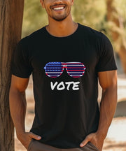 VOTE! Election Shirt, Cool Sunglasses, Pro Voting Tee.