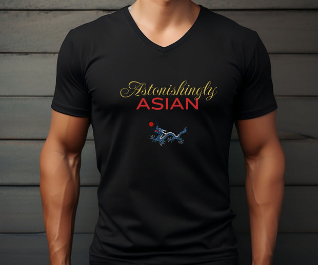 Asian Pride V-Neck Tee, Asian TShirt, Asian Love Unisex Fun Gift T-Shirt. Proud Asian V-Neck T-Shirt