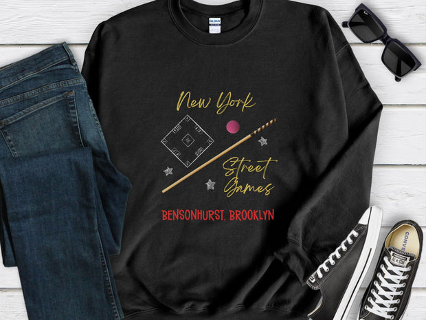 Bensonhurst, Brooklyn Street Games Sweatshirt, Skelly, Skully, Skelzy, Stickball,  Bensonhurst Brooklyn Pride, Gift, Unisex Soft Sweatshirt