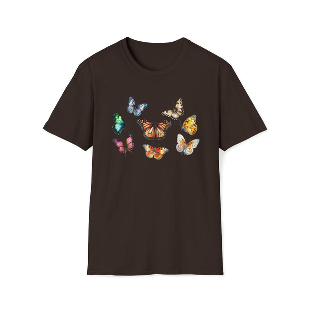 Girls Butterfly T-Shirt, Womens Cute Graphic Shirt, Nature Lover Tee, Outdoor Beauty Shirt, Butterfly Lover Soft Comfortable Summer Unisex