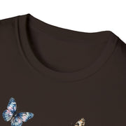 Girls Butterfly T-Shirt, Womens Cute Graphic Shirt, Nature Lover Tee, Outdoor Beauty Shirt, Butterfly Lover Soft Comfortable Summer Unisex