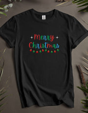 Merry Christmas Casual Tee, Christmas Holiday Shirt, Unisex Christmas Gift TShirt, Christmas Party Top, Cheerful Mom Dad Shirt, Happy TShirt