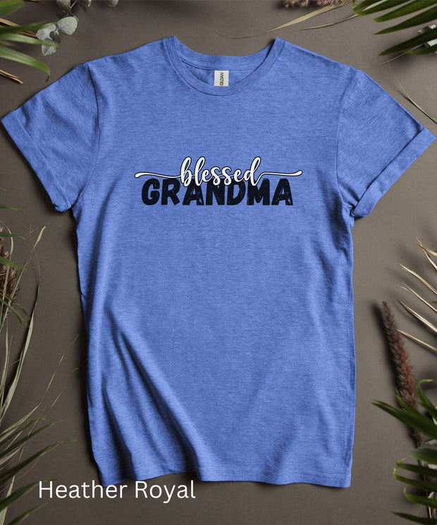 Blessed Grandma Appreciation TShirt, Womens Grandmother Shirt, Womens Mother Top, Casual Cute Top, Soft Comfortable Crew Neck Grandma Tee