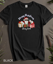 Merry Christmas Be Cool TShirt, Unisex Christmas Shirt, Funny Xmas Shirt, Soft Comfortable Holiday Tee, Graphic Humorous Short Sleeve Top