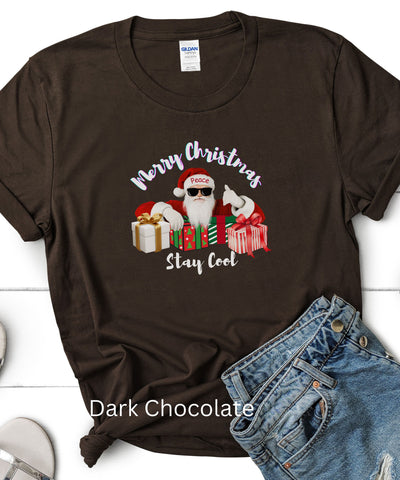 Merry Christmas Be Cool TShirt, Unisex Christmas Shirt, Funny Xmas Shirt, Soft Comfortable Holiday Tee, Graphic Humorous Short Sleeve Top