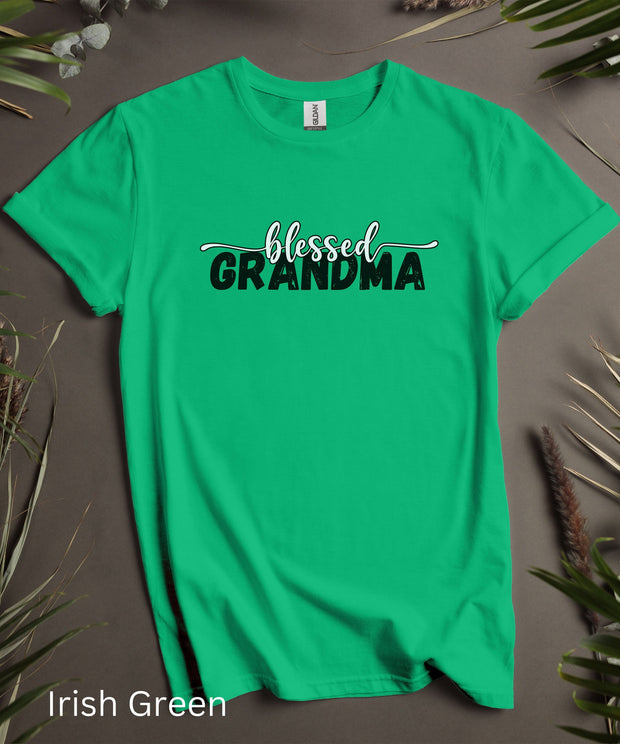 Blessed Grandma Appreciation TShirt, Womens Grandmother Shirt, Womens Mother Top, Casual Cute Top, Soft Comfortable Crew Neck Grandma Tee