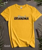 Blessed Grandma Appreciation TShirt, Womens Grandmother Shirt, Womens Mother Top, Casual Cute Top, Soft Comfortable Crew Neck Grandma Tee