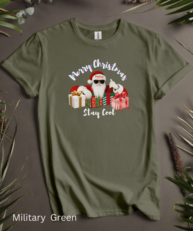 Merry Christmas Be Cool TShirt, Unisex Christmas Shirt, Funny Xmas Shirt, Soft Comfortable Holiday Tee, Graphic Humorous Short Sleeve Top