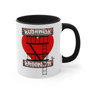 Bushwick Brooklyn Ceramic Mug W Fire Escape Graphic, Brooklyn Mug, Bushwick Pride Mug, Urban Coffee Mug, Brooklyn Gift Mug, Perfect Gift Mug