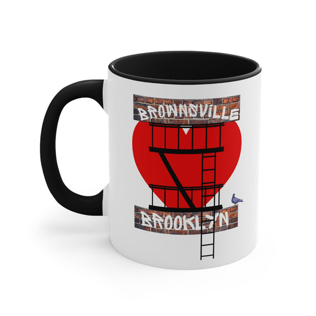 Brownsville Brooklyn Ceramic Mug W Fire Escape Graphic, Brooklyn Mug, Brownsville Pride Mug, Urban Mug, Brooklyn Gift Mug, Graphic Gift Mug.