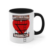 East New York Brooklyn Ceramic Mug With Fire Escape Graphic Brooklyn Pride Mug, East New York Mug, Brooklyn Gift Mug, Urban Fire Escape  Mug