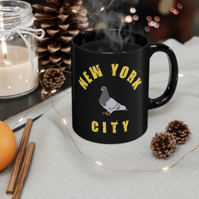 New York City Pigeon Ceramic Mug, Funny New York Mug, New Yorker Beverage Mug, Humorous Gift Birthday MugNew York Pride, Comical New YorkMug