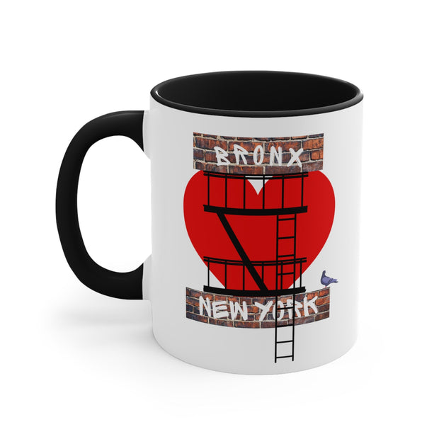 Bronx New York Ceramic Mug With Fire Escape Graphic, Bronx Mug, Bronx NY Pride Mug, Urban Hot Cold Mug, The Bronx Gift Mug, Perfect Gift Mug