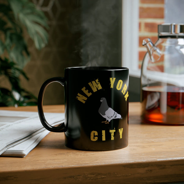 New York City Pigeon Ceramic Mug, Funny New York Mug, New Yorker Beverage Mug, Humorous Gift Birthday MugNew York Pride, Comical New YorkMug